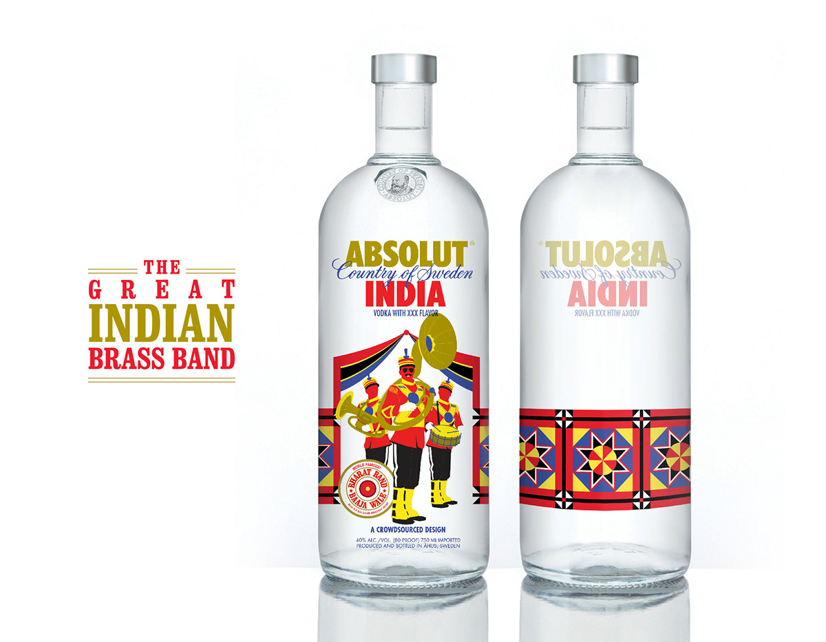 absolut india India bottle design Sticker Design transparent sticker White kitsch