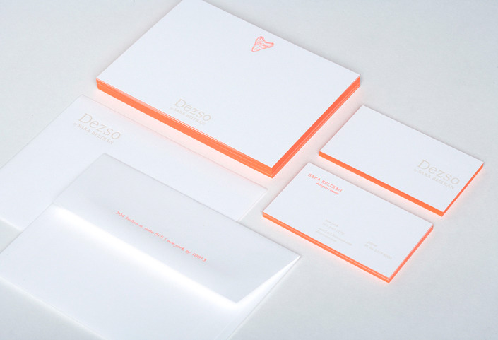 Business Cards  thank you jewelry designer beach fluorescent colors letterpress