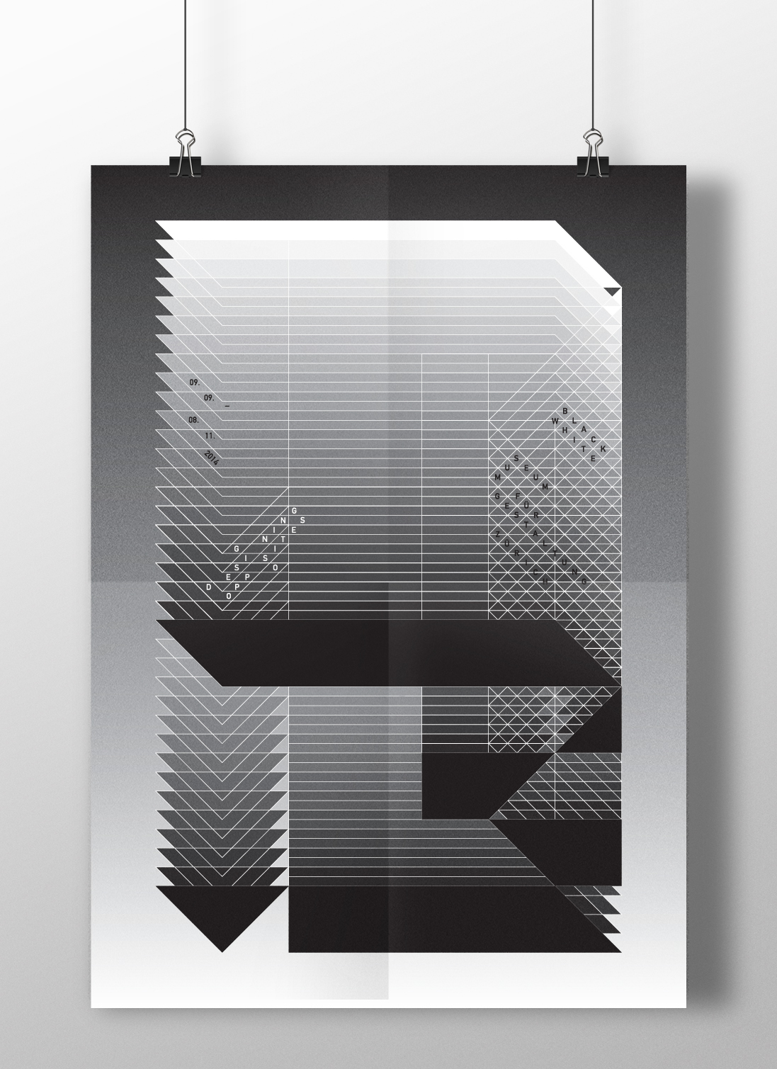 black White type geometric grid