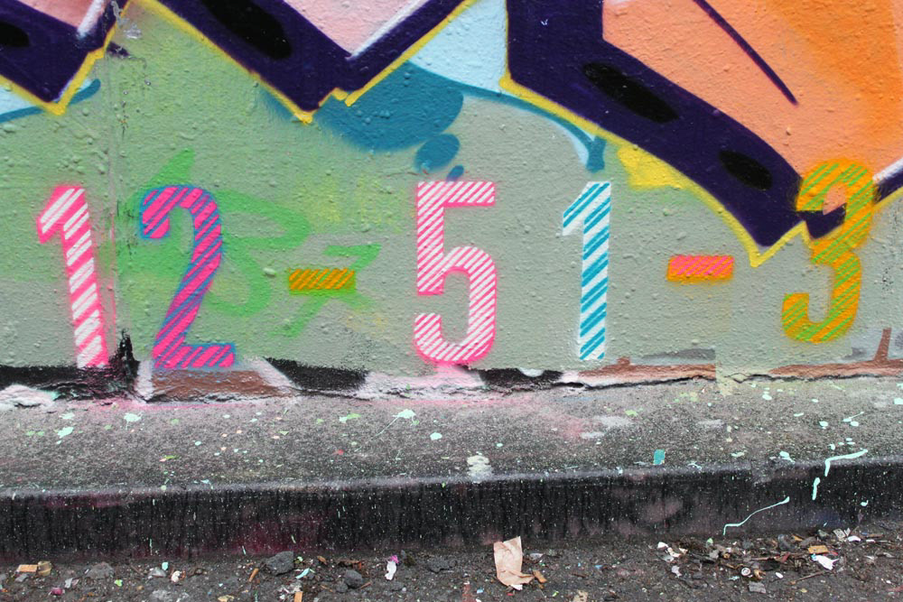 numbers digits colour Patterns Street wall lines spray paint activist communication system codes coded LCC