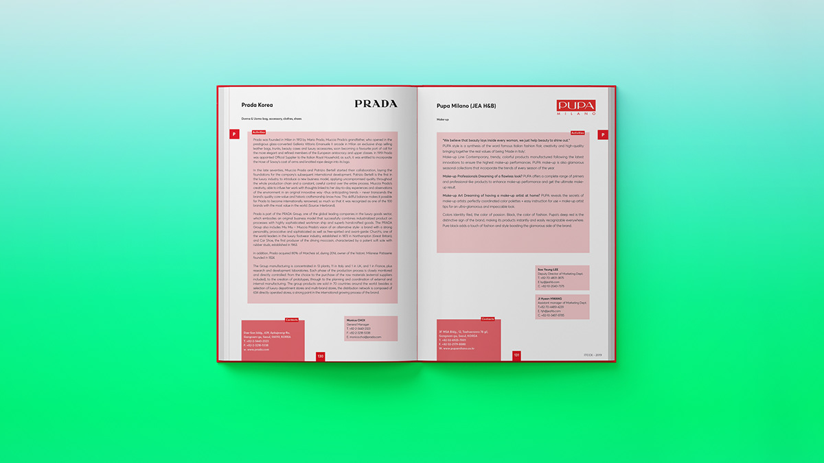 directory Italy Korea business graphic editor book publication Layout