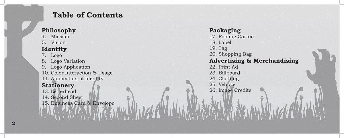 graphic standards manual page layout