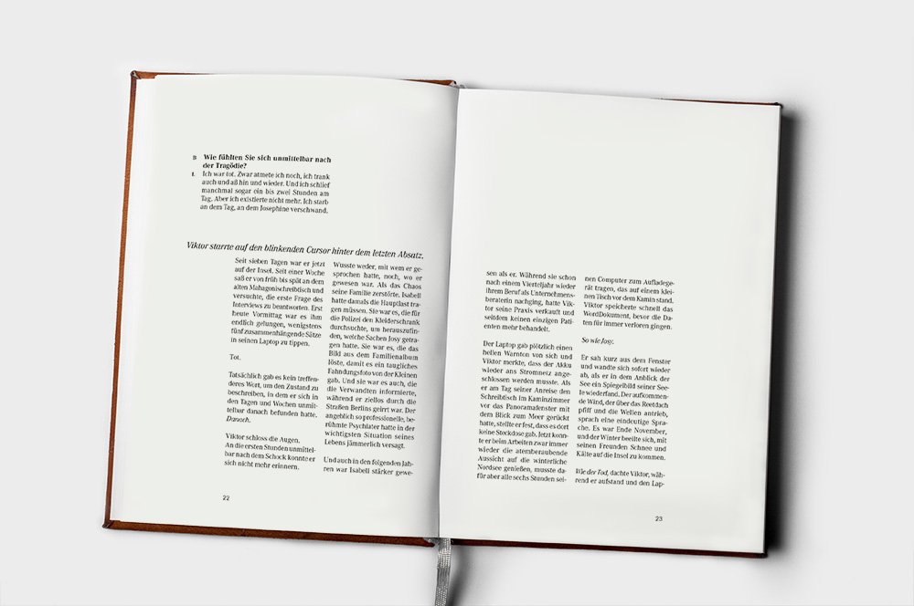 Inszenierung Buchgestaltung book design book design editorial psycho thriller print therapy