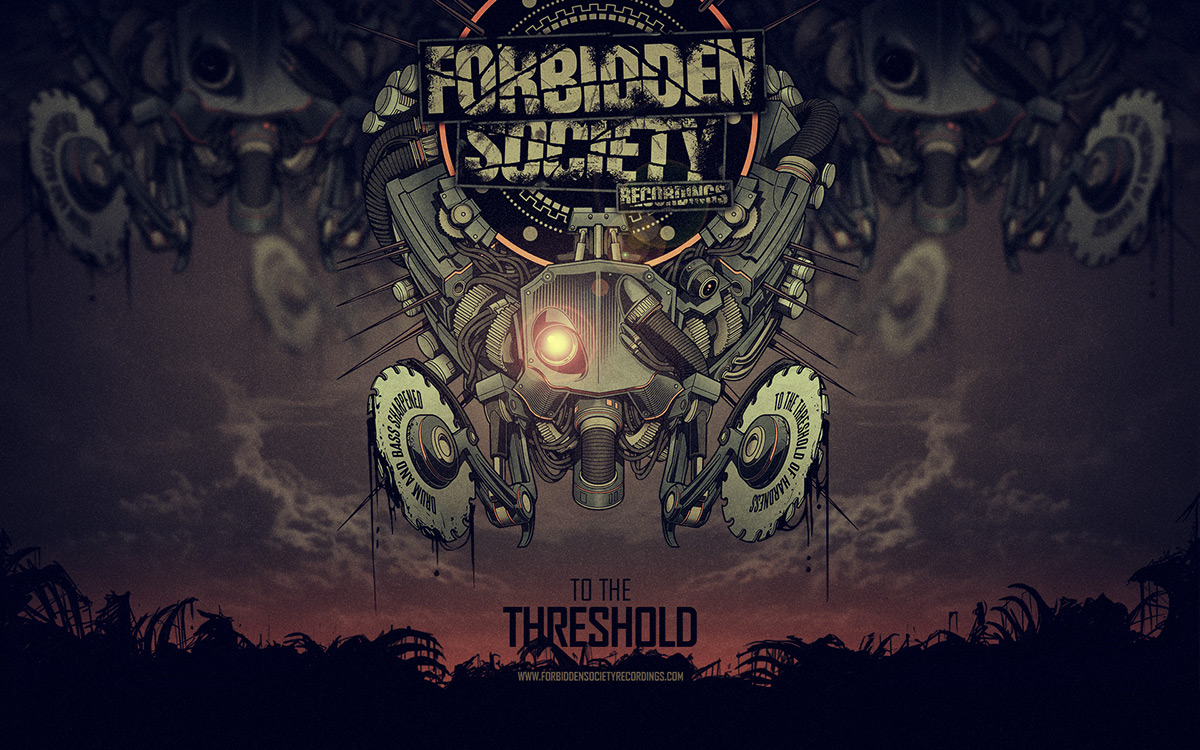 DnB Drum and Bass Forbidden Society To The Threshold threshold Album album cover robot slayer fsrecs forbidden society recordings drum bass