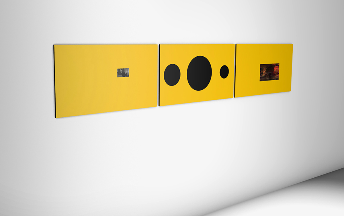 art 3D yellow time Temporalism previs installation