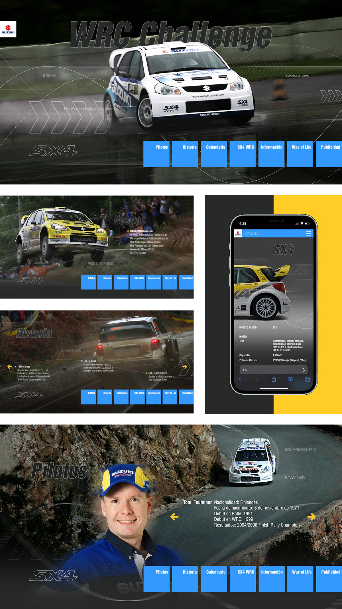 Suzuki insignia multimedia Web WRC interactive digital