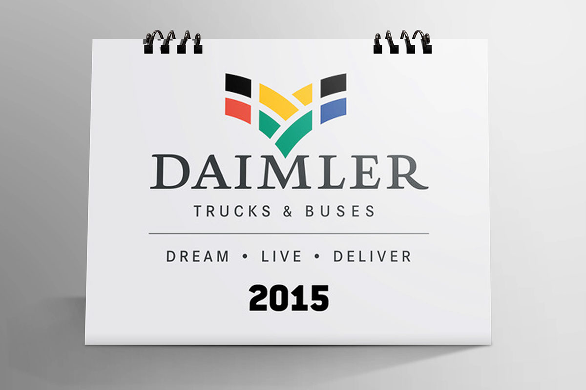 calendar trucks buses daimler mercedes-benz vector Fun colour 2015 Calendar