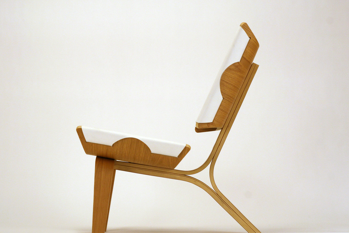chair furniture wood bent ply leather