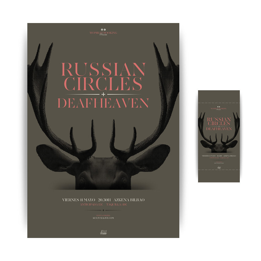 Russian Circles DeafHeaven Wombat Booking Artidoto diseño design