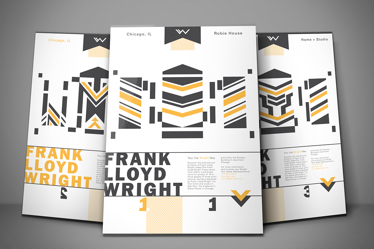 frank llyod wright logo Poster series Web Templates