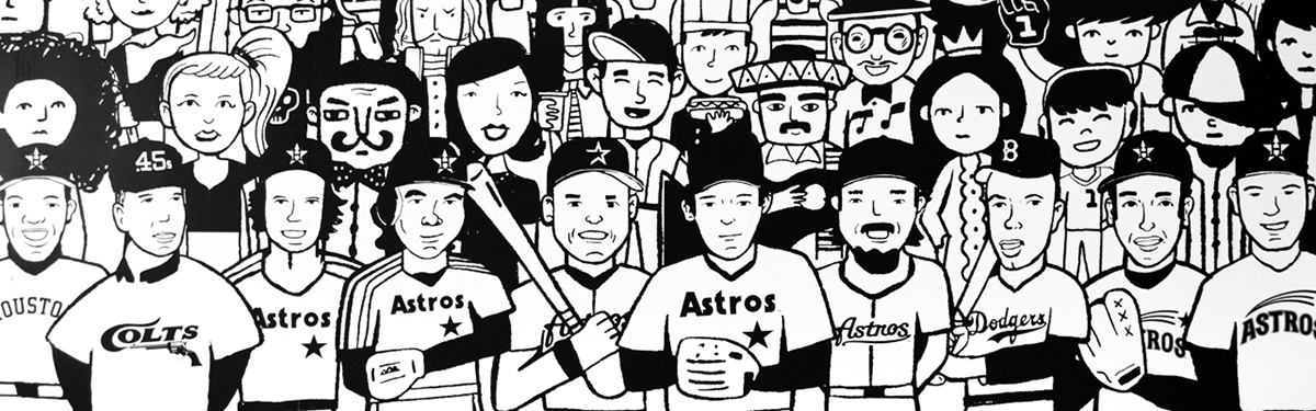 ILLUSTRATION  Mural Astros baseball