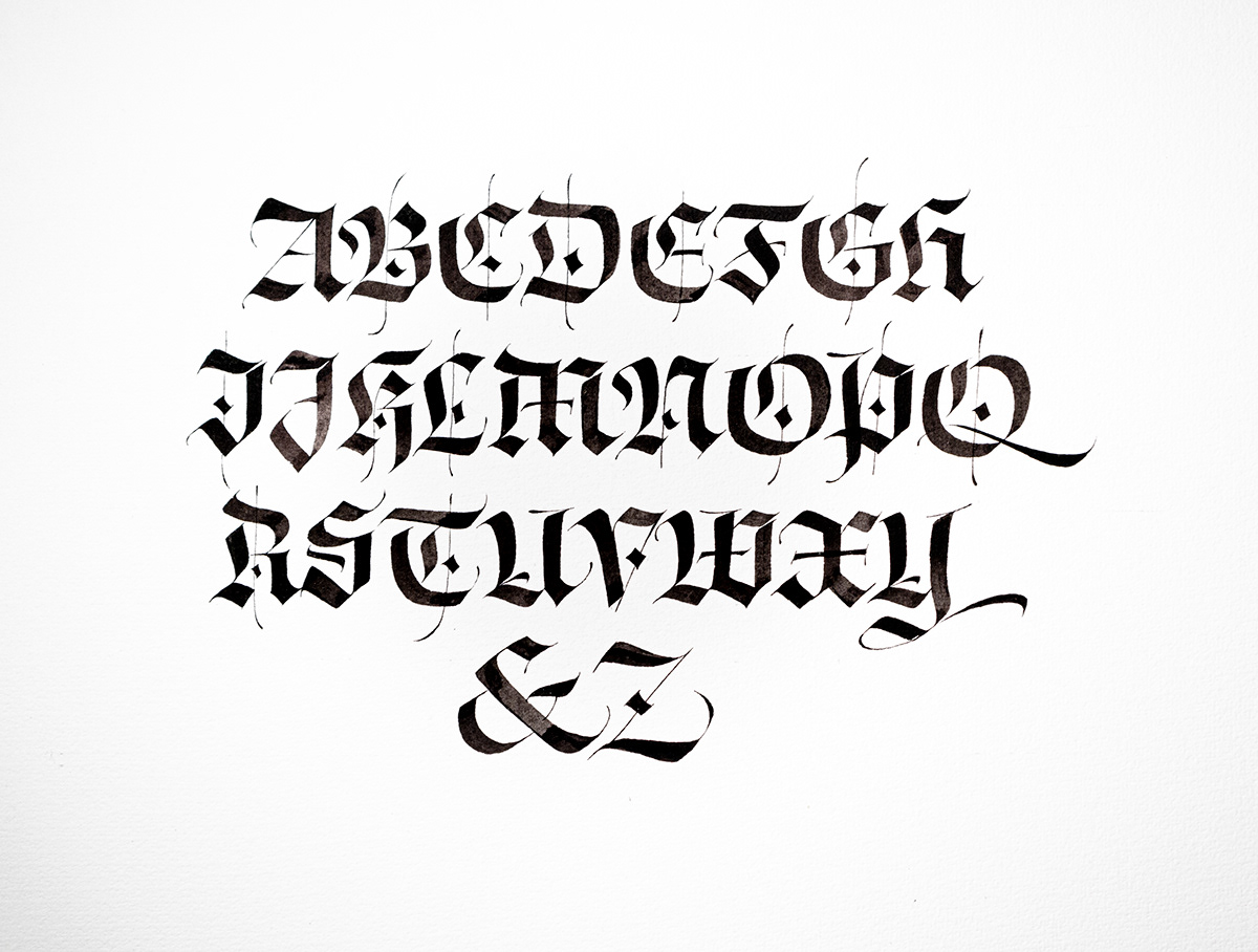 Blackletter alphabet calligraphy collection :: Behance