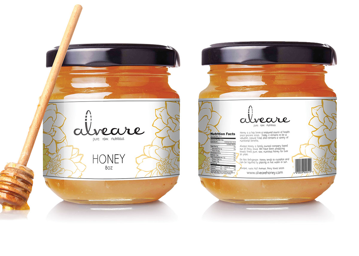 Logo Design packaging design honey identity package