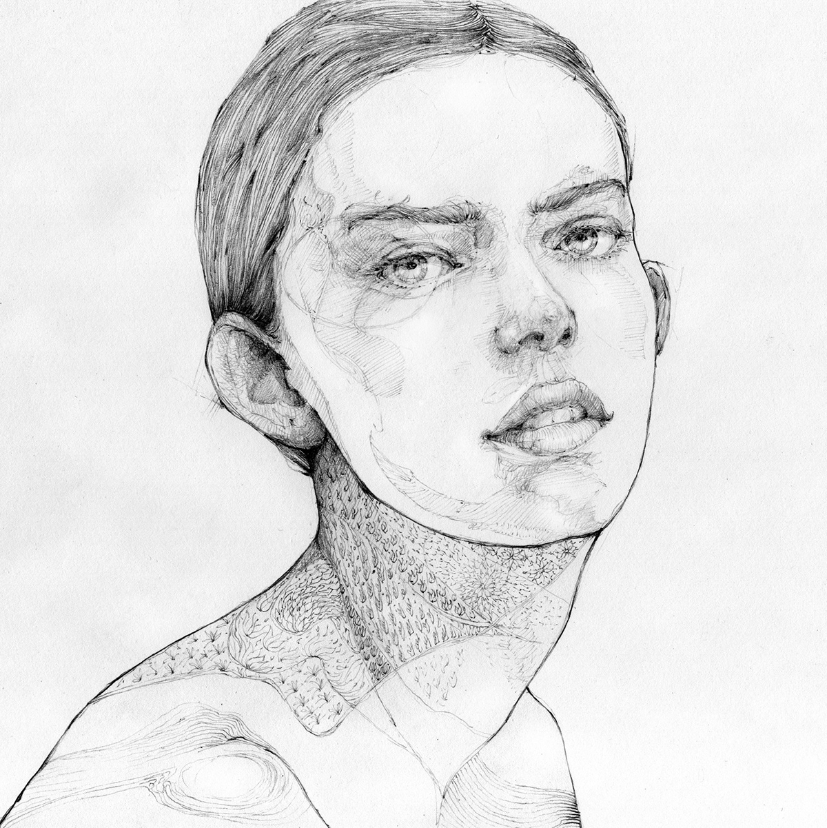 amazing beauty Drawing  Fashion  grafnarq graphite ILLUSTRATION  portrait sketch woman