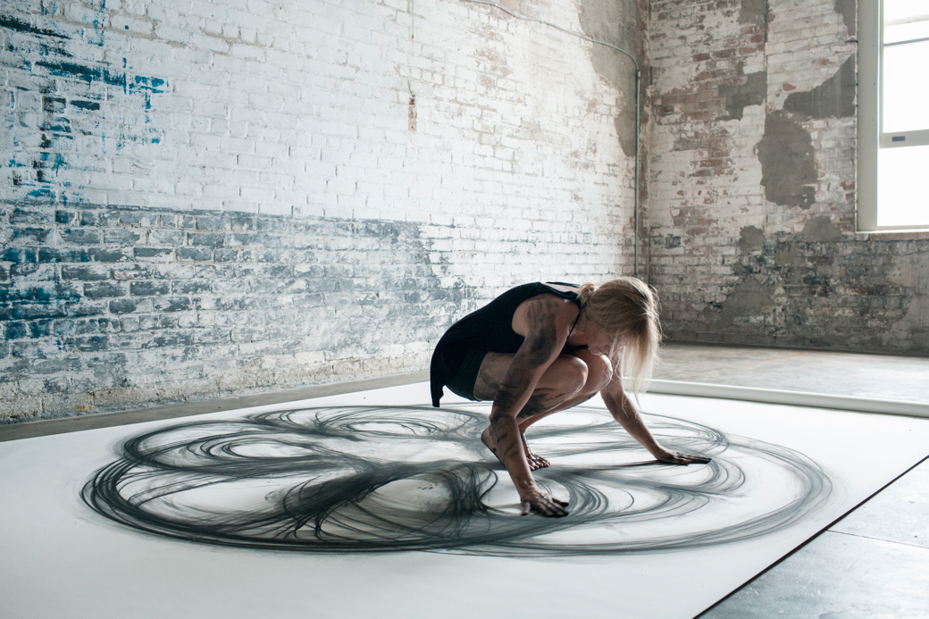 DANCE   Heather Hansen Butoh gutai action painting kinetic art