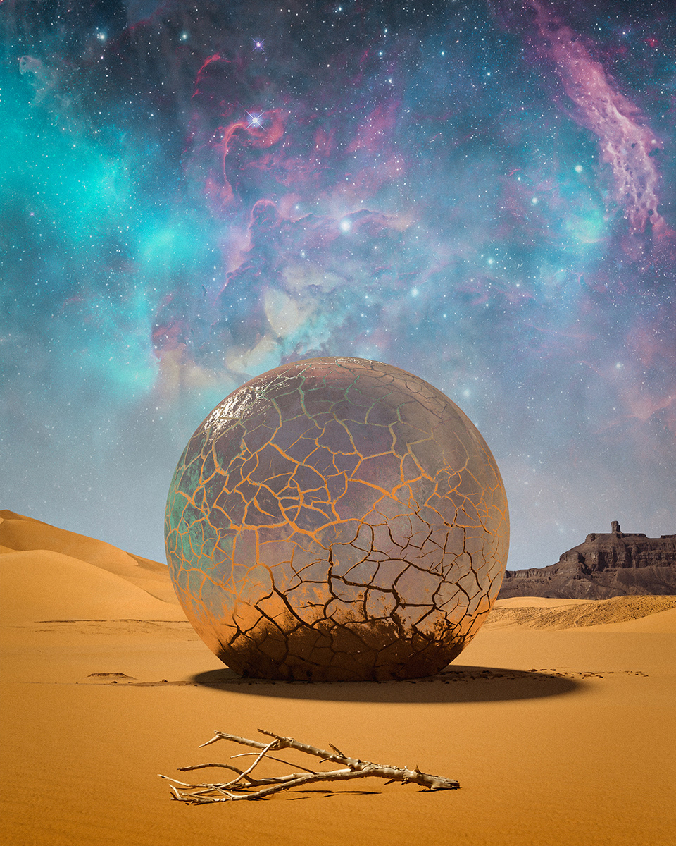 abstract minimal surrealism Landscape wild universe concept design desert SKY