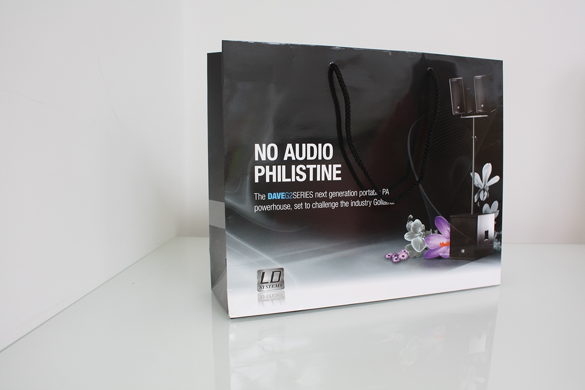 design graphics Audio hardware Gear shopper bag Adam Hall