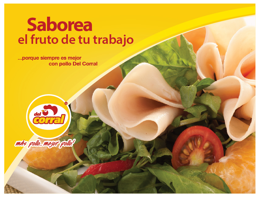 Del Corral brand marca retoque digital poster diseño gráfico pollo afiche Fotomontaje photoshop venezuela