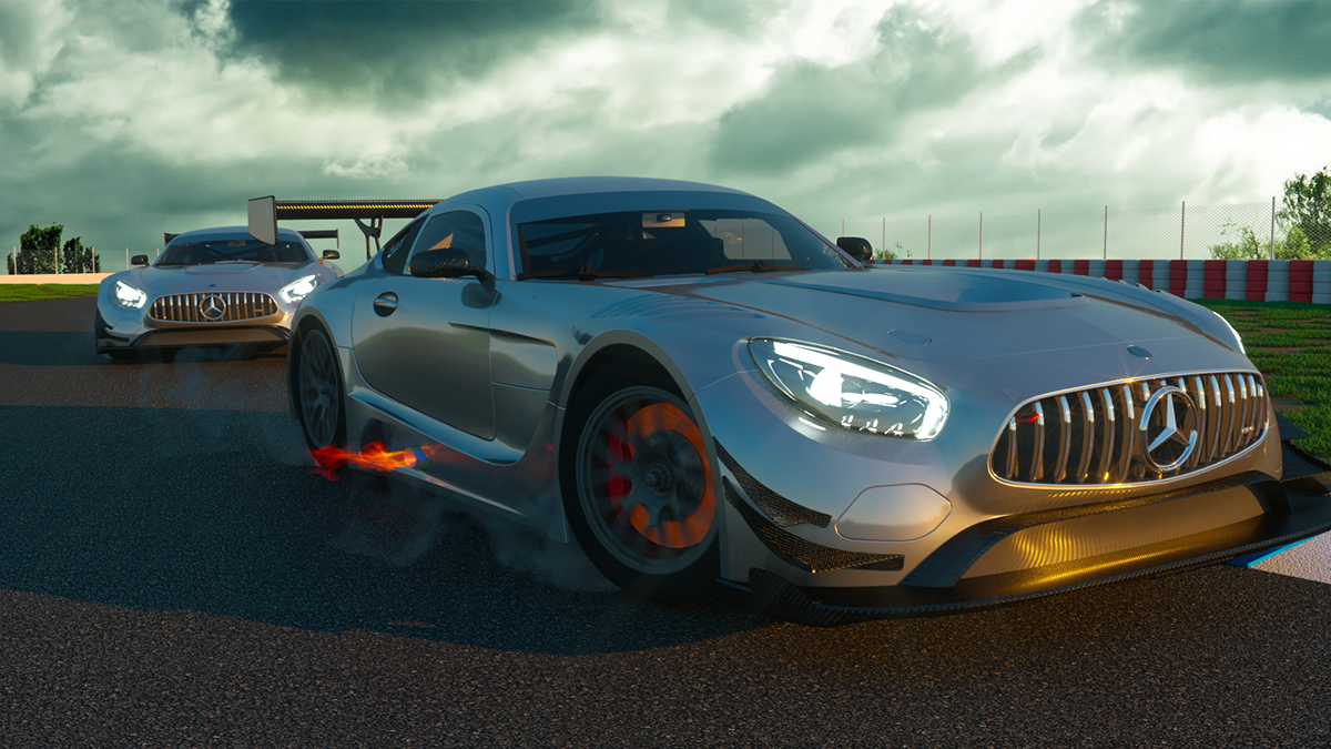 3D cinema4d SLS race Render