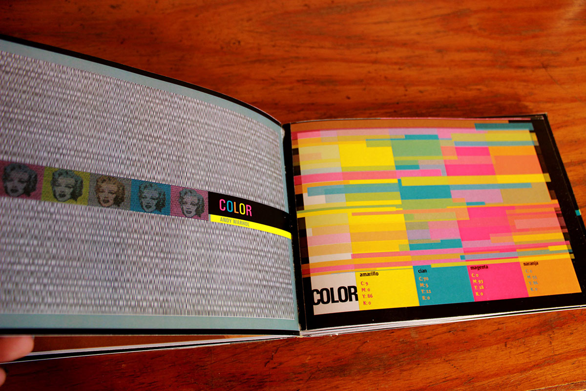 Diseño editorial design Andy Warhol Book-album about Andy magazine typo tipografia Pop Art warhol
