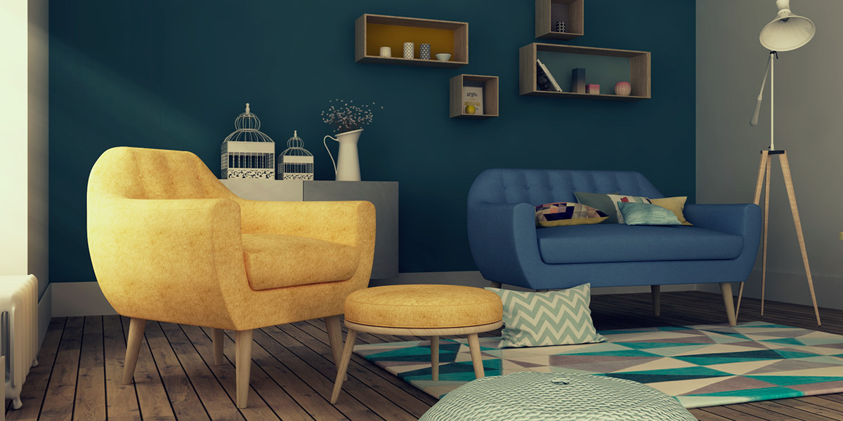 Interior design interior design photoshop cinema4d vray light colors living room sofa armchair table coffee