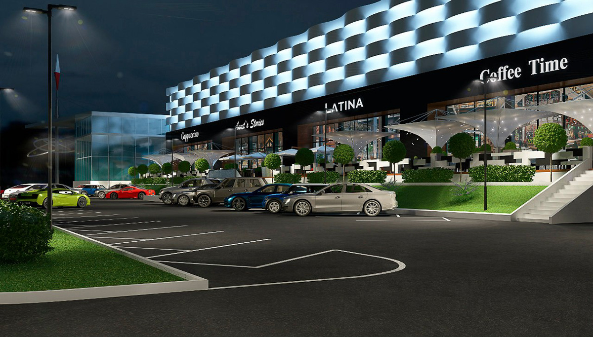 architecture architectural design architect reconstruction consept mall design visualization Render 3D