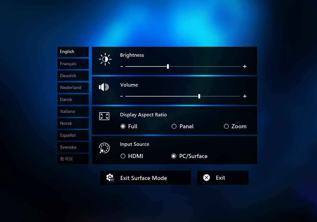 icons control panel settings