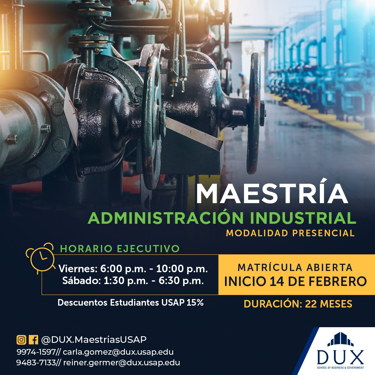 dux USAP universidad San Pedro Sula Diplomado cursos Maestria