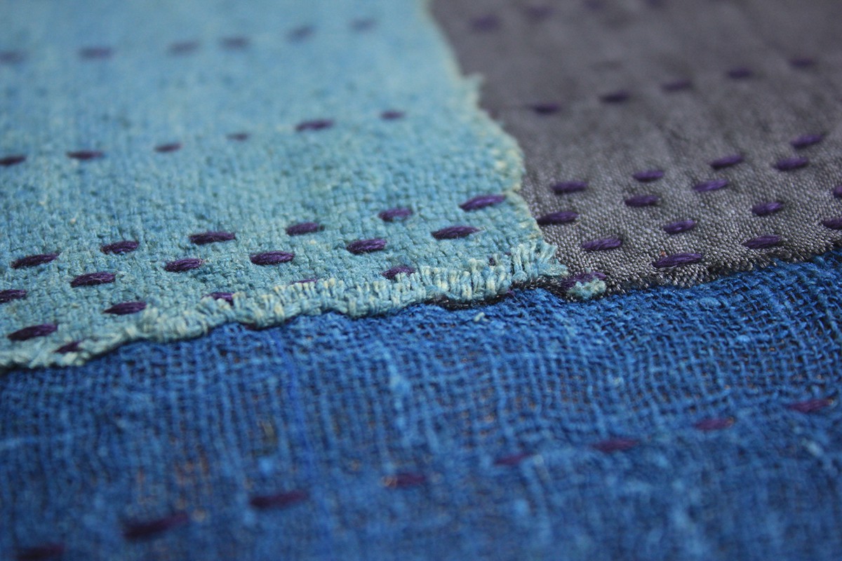 japan japanese fishermen coats Embroidery quilting kantha patchwork Indigo textures surface design
