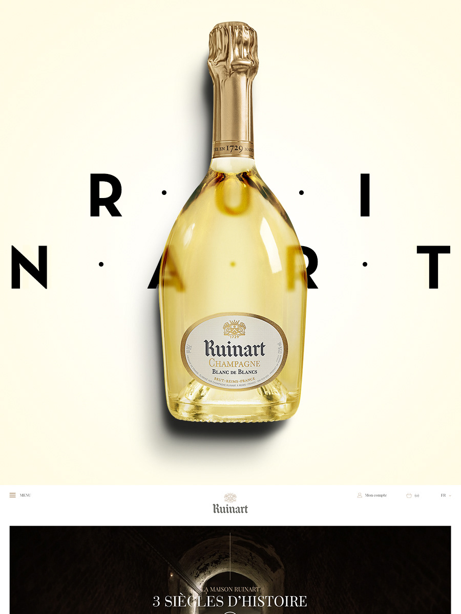Direction de création direction artistique Web ruinart Conception Champagne