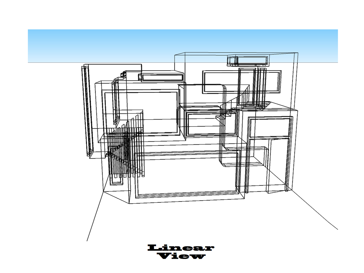 design modern home linear SketchUP google black White minimal