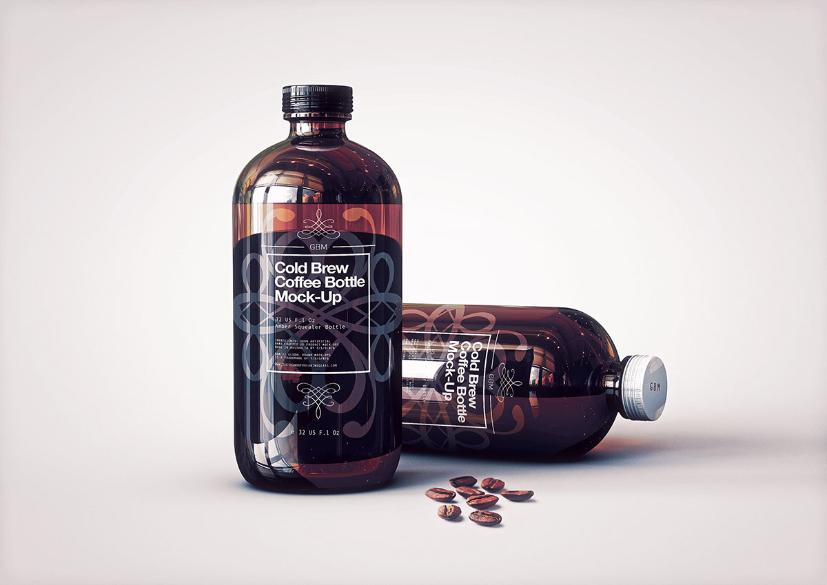 Download Squealer Bottle Mock-Up | Cold Brew Coffee Bottle on Behance