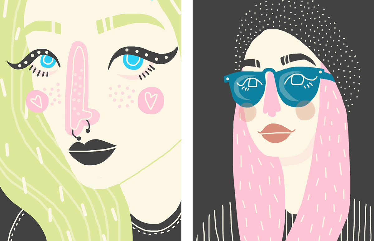 FrenchGirls characters portraits graphic Style