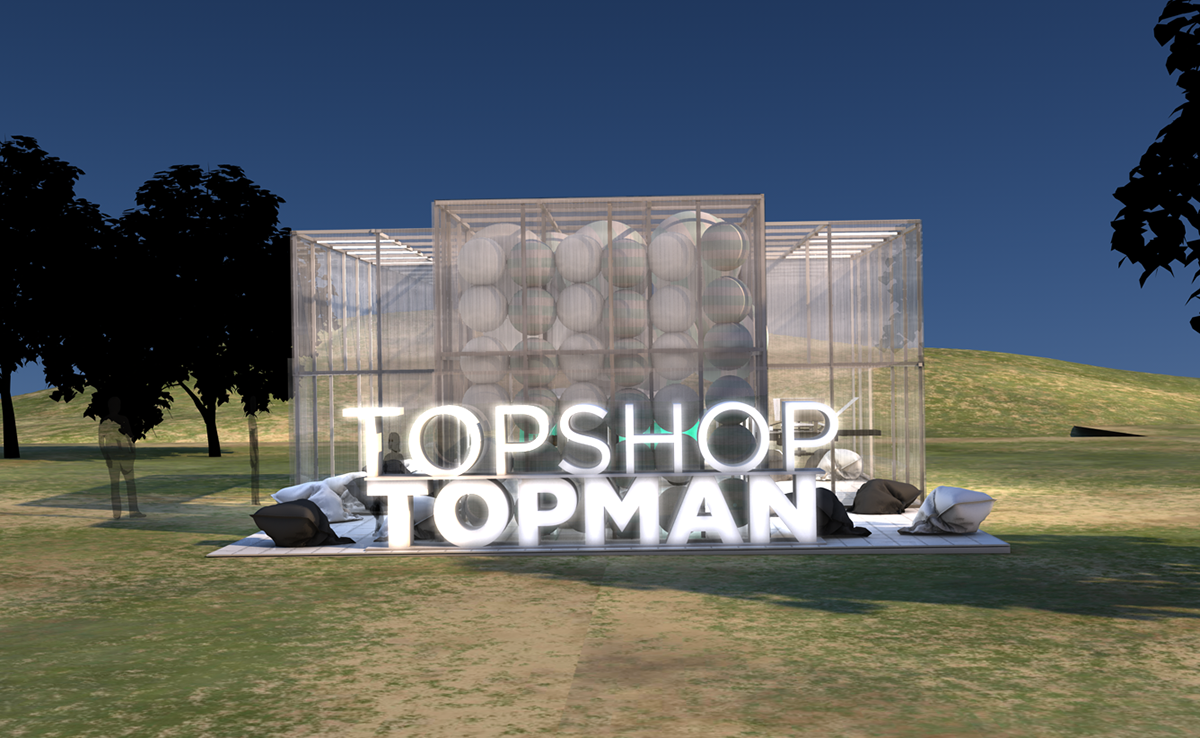 Topshop pop-up festival Retail design