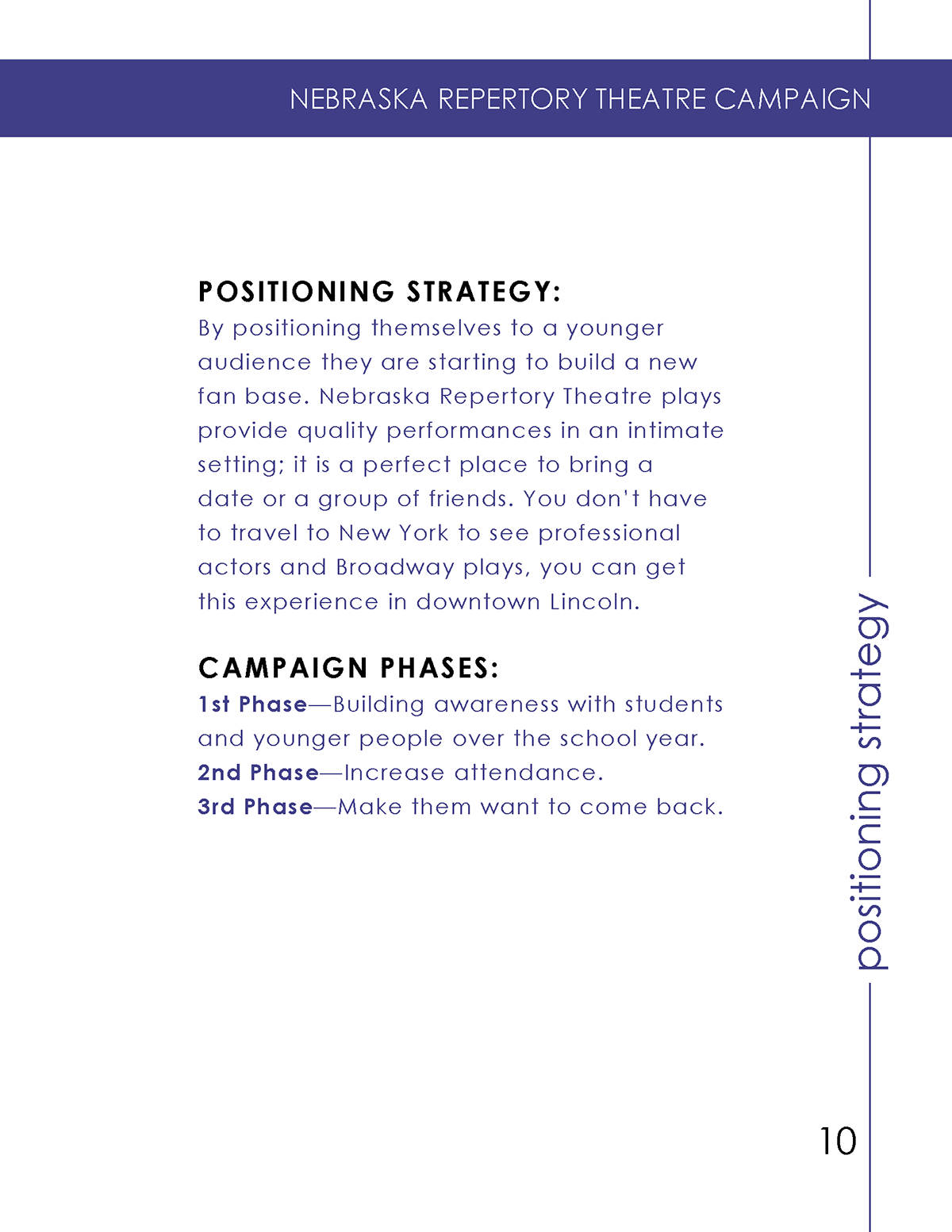 Theatre campaign plan book