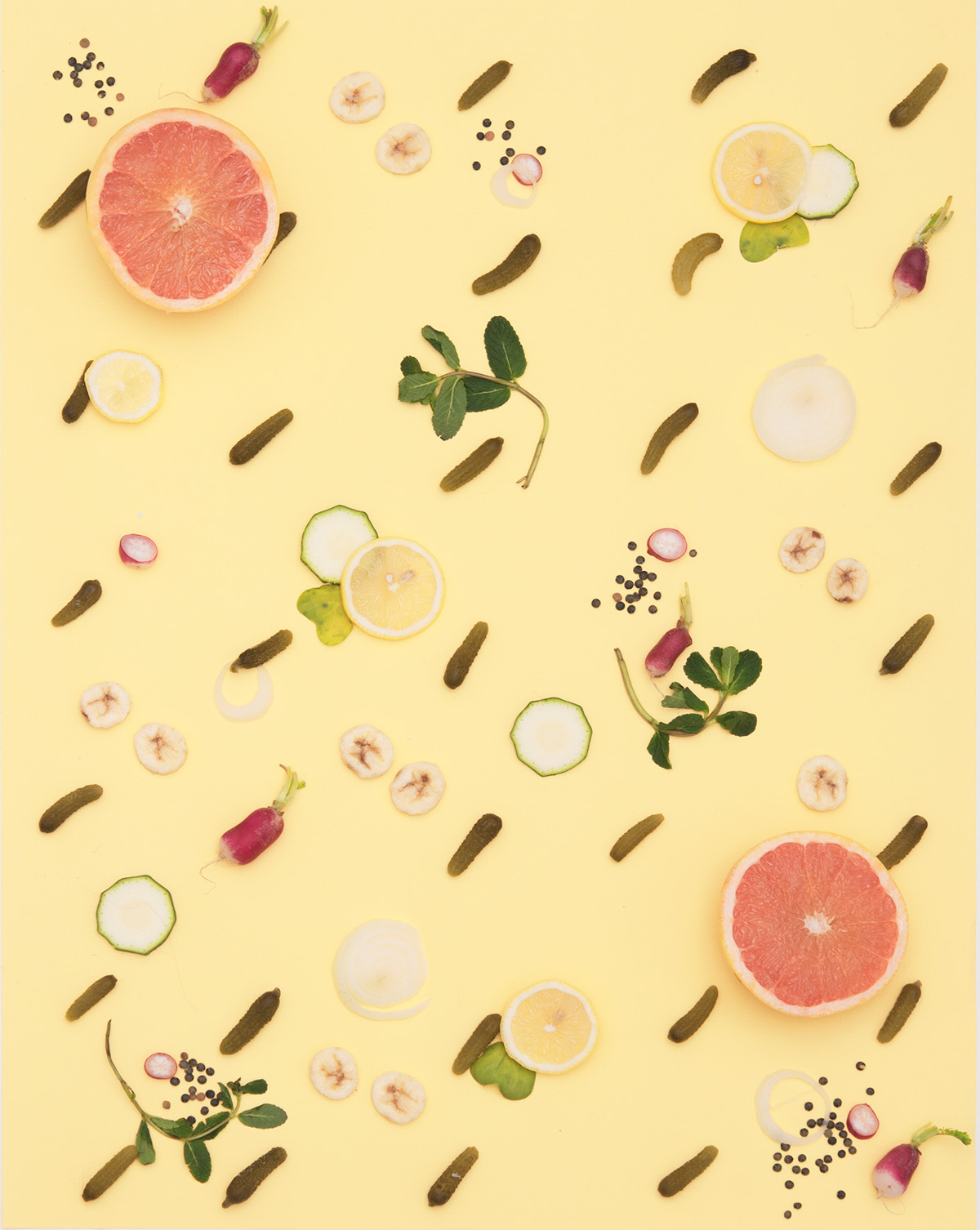 Food  graphisme pattern pastel affiche