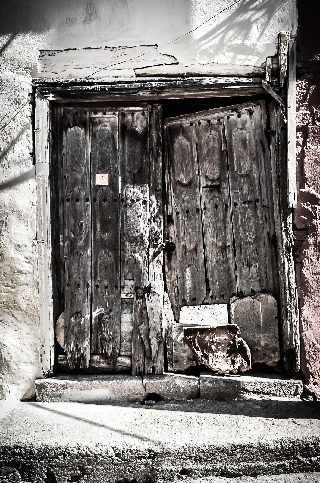 Doors windows black and white gritty light Travel Greece Turkey