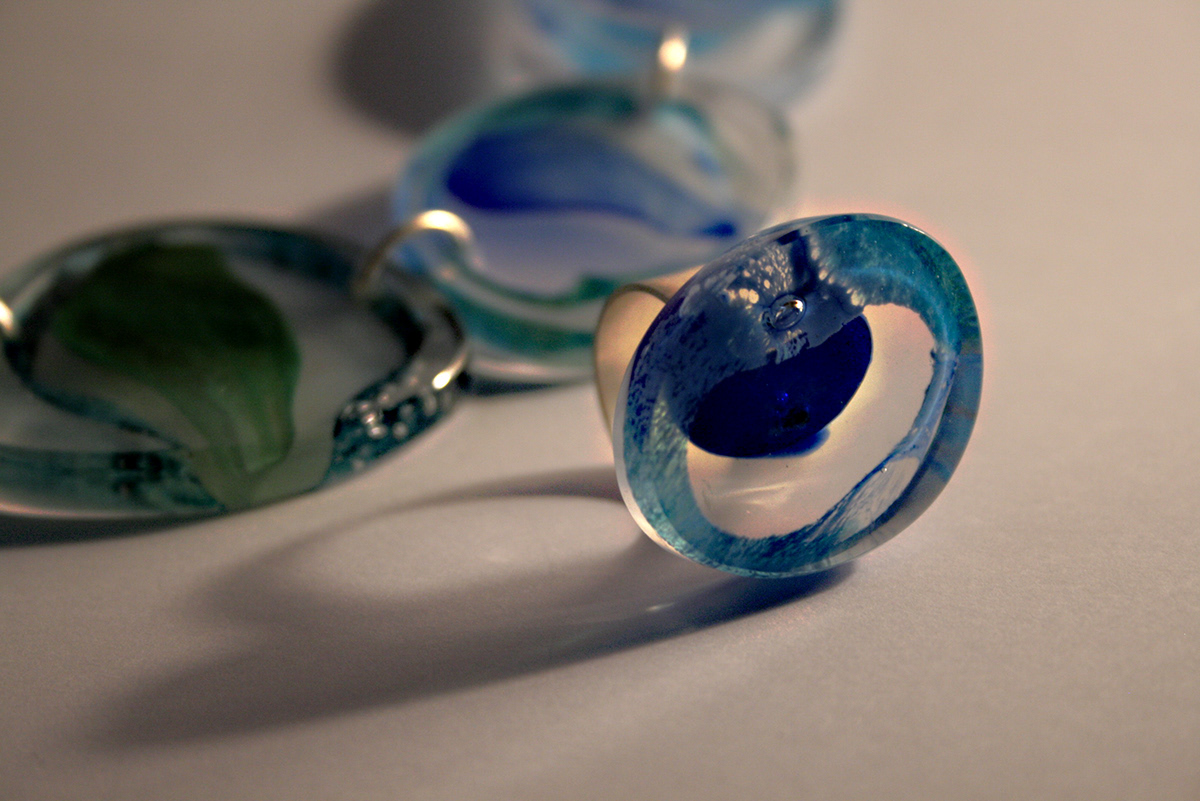 Jewellery glass flotsam and jetsam blue sea Coast