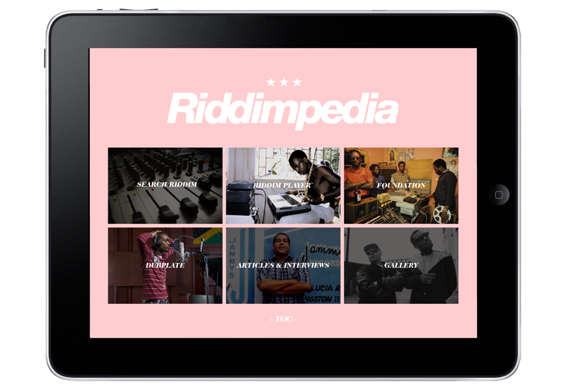 riddim iPad App UI/IX reggae Style lifestyle digital Street identity brand interactive
