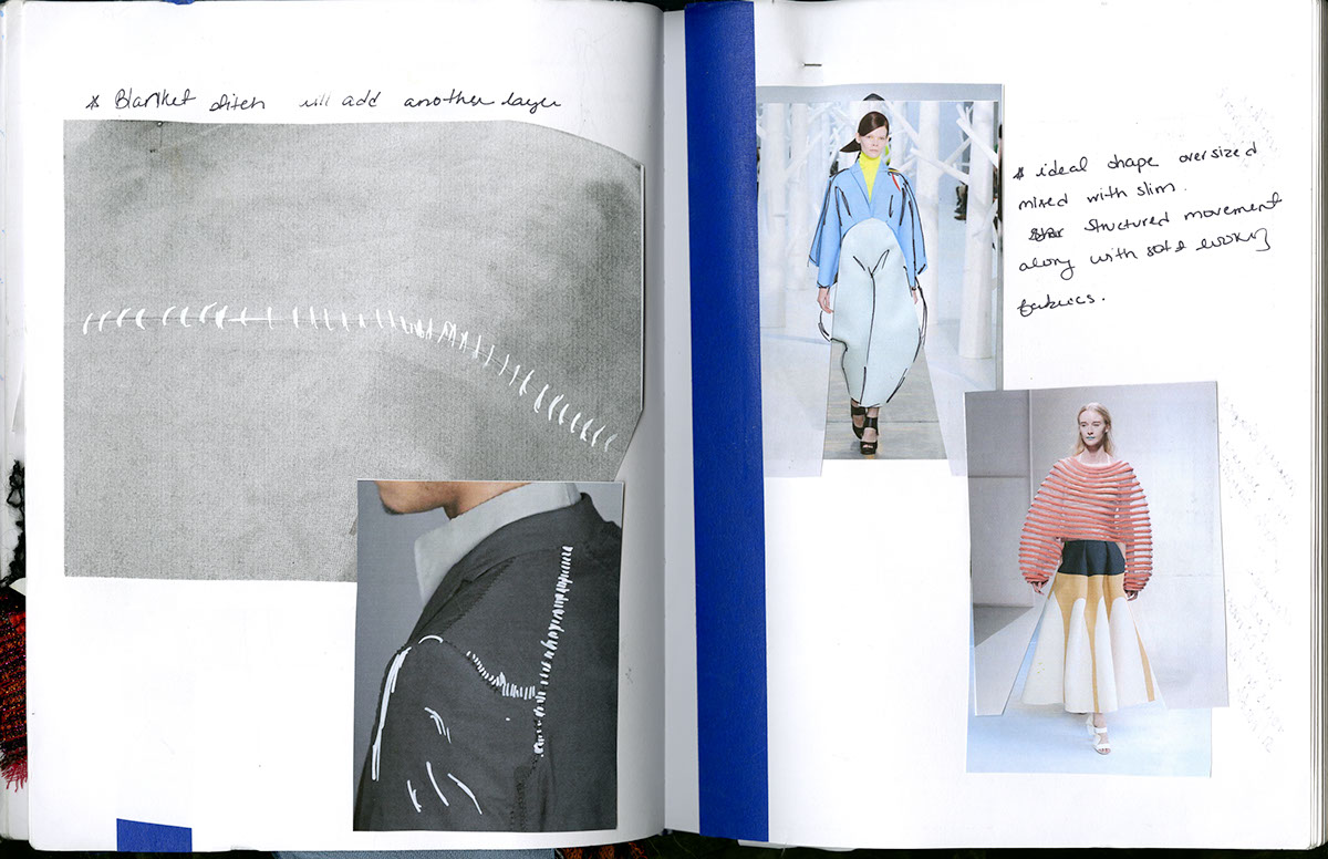 concept development fashion design sketching Process Book