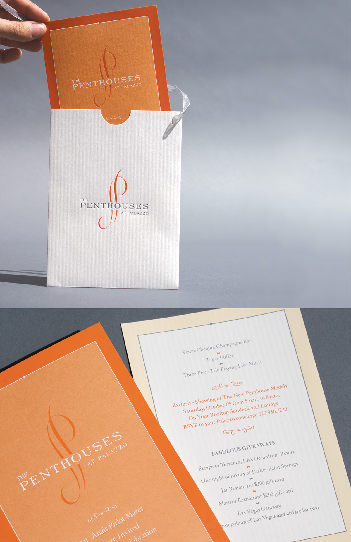 Adobe Portfolio letterpress  invitation
