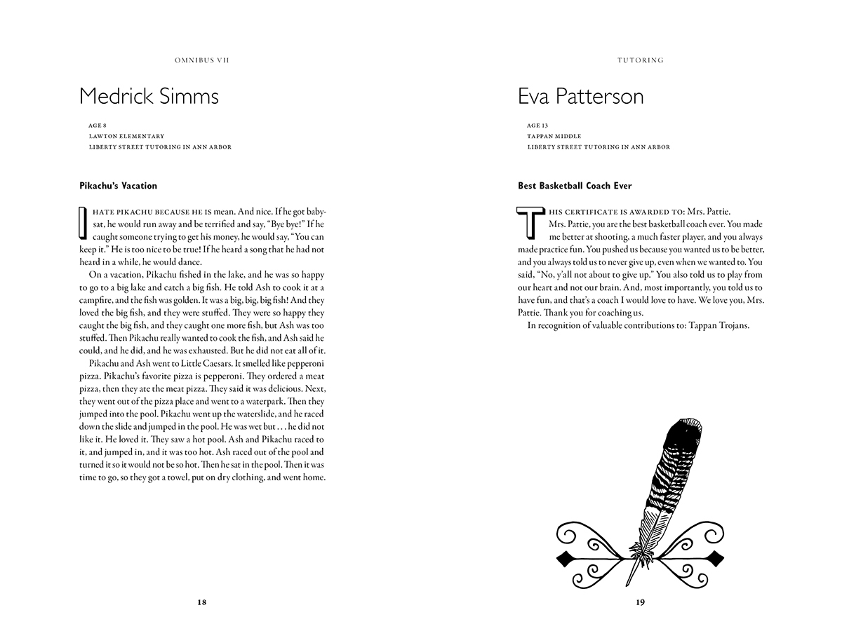 Adobe Portfolio book omnibus 826michigan student creative writing