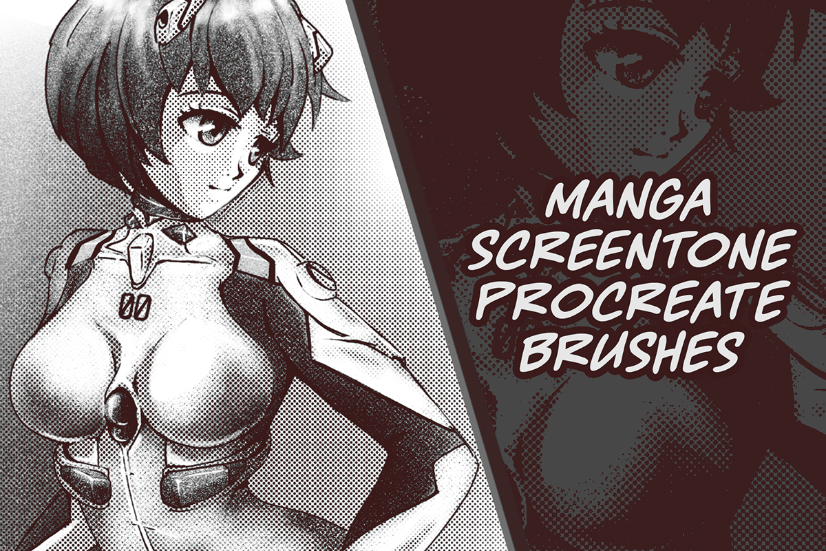 anime brushes Brushpack manga Procreate procreate brush screentone