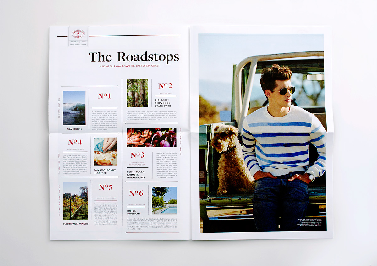 Brooks Brothers Red Fleece Red Fleece Newspaper newspaper print collateral fashion layout editorial Menswear FALL 2014