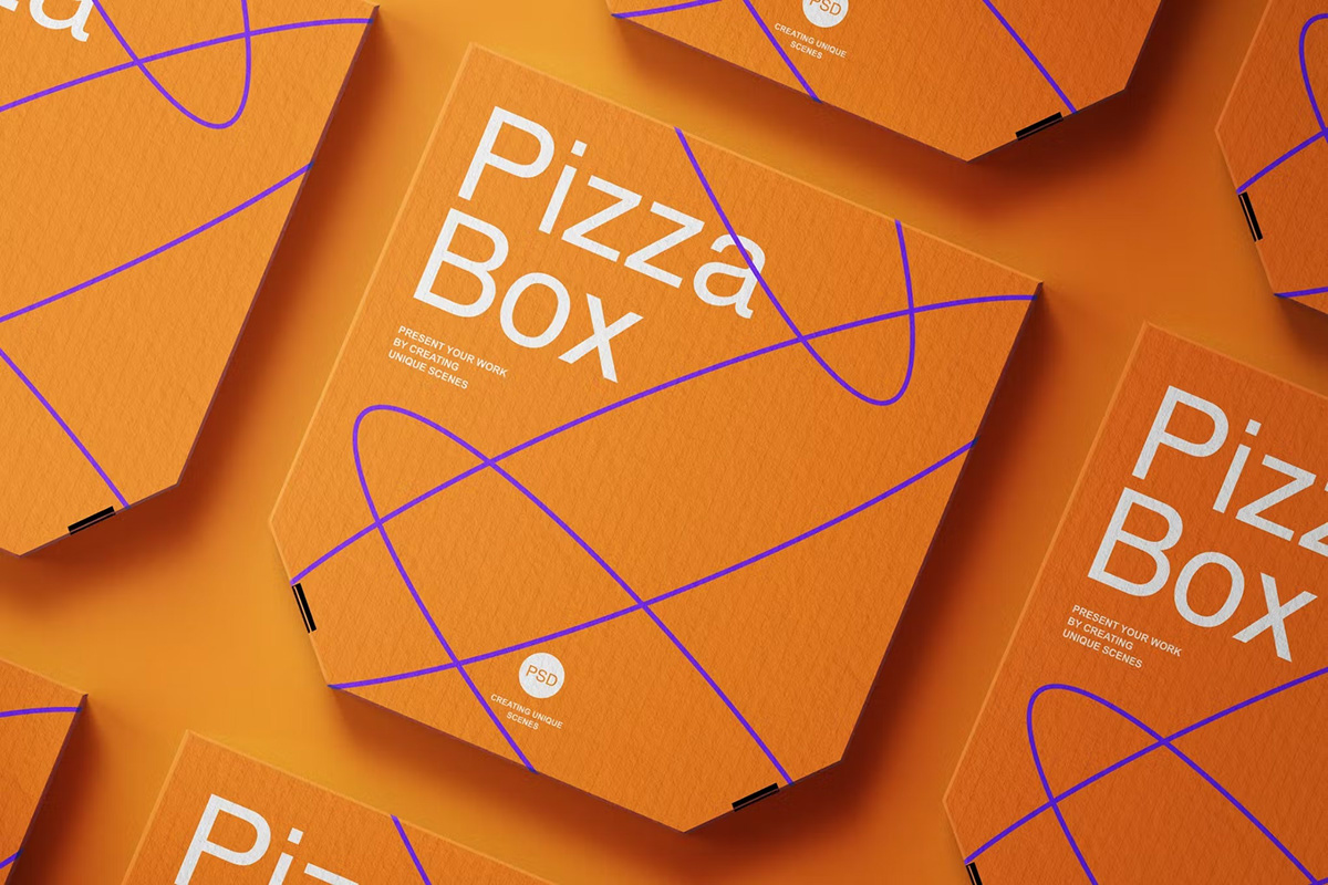 Food  Mockup package package design  Packaging packaging design pizzaria product product design  typography  