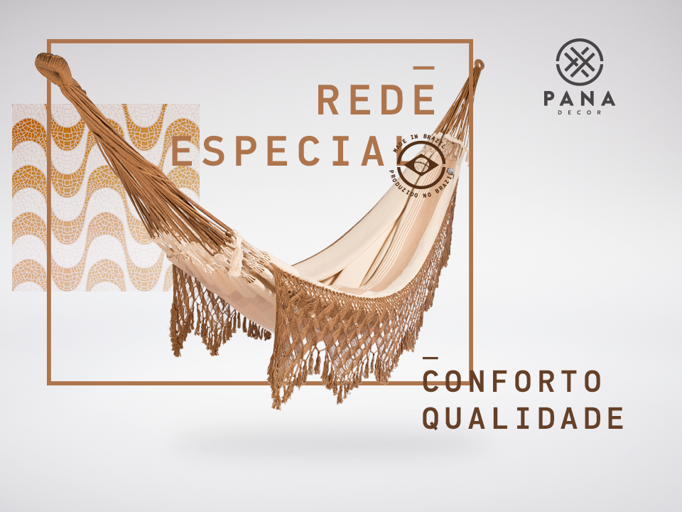 Hammock decor rebranding Brazil artesanal redes descanso grife pattern identity