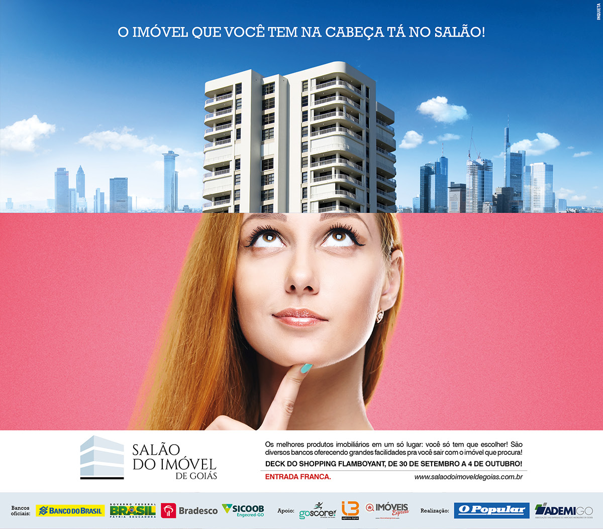 SALÃO DO IMÓVEL Goiás o popular anúncio folheto Outdoor campanha vendas