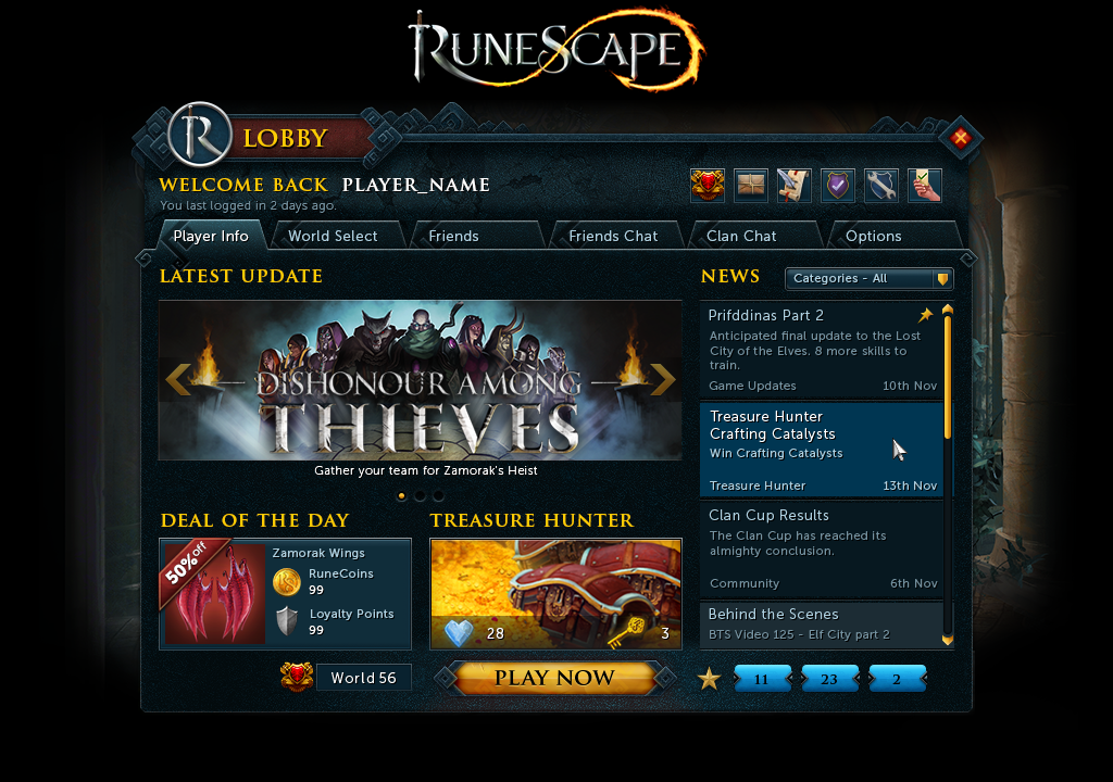 Runescape rpg user interface