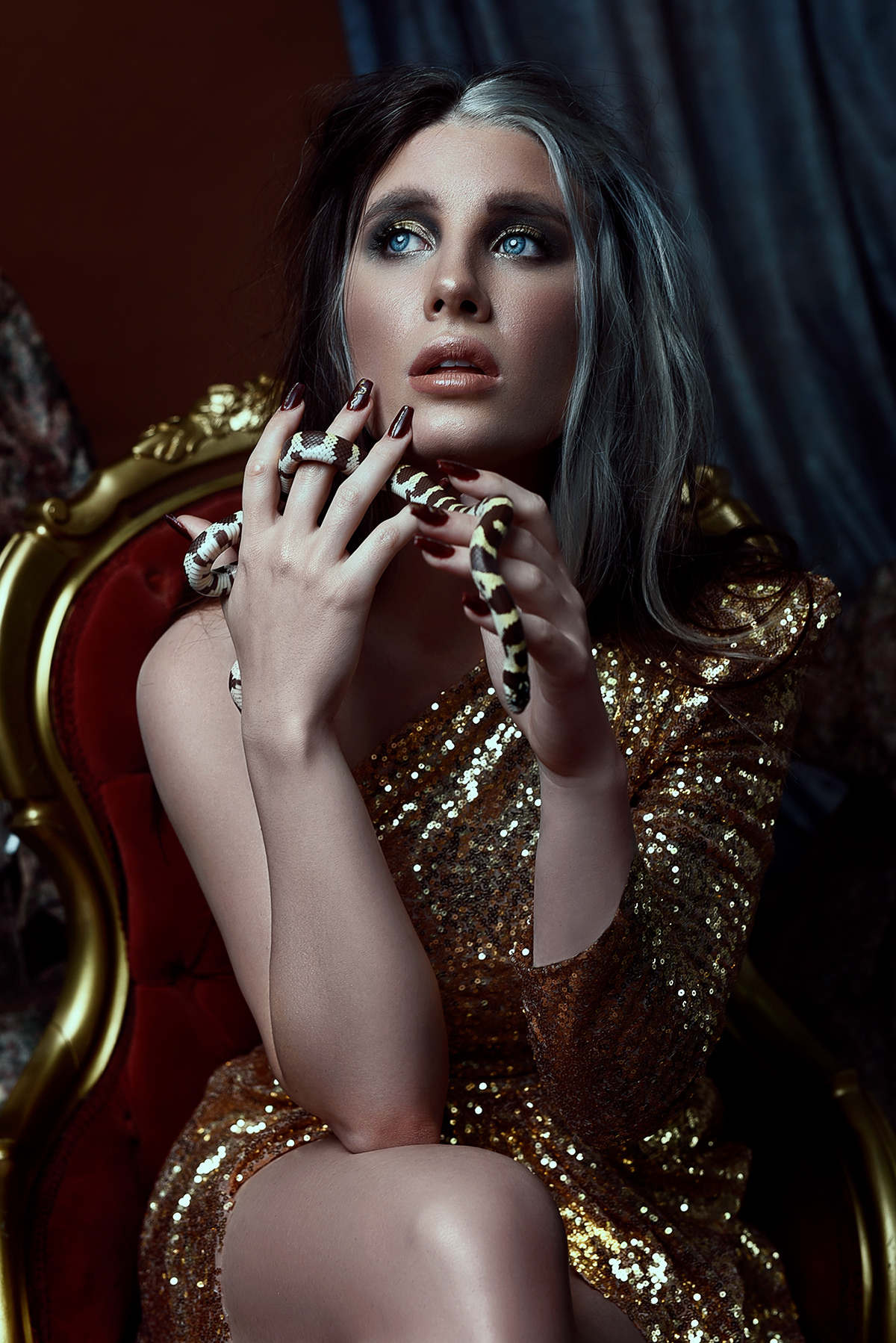 glamour gold Photography  power retouch snake Fashion 