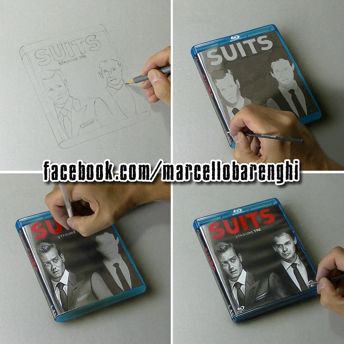 suits universal Amazon marcello barenghi hyperrealism drawing video